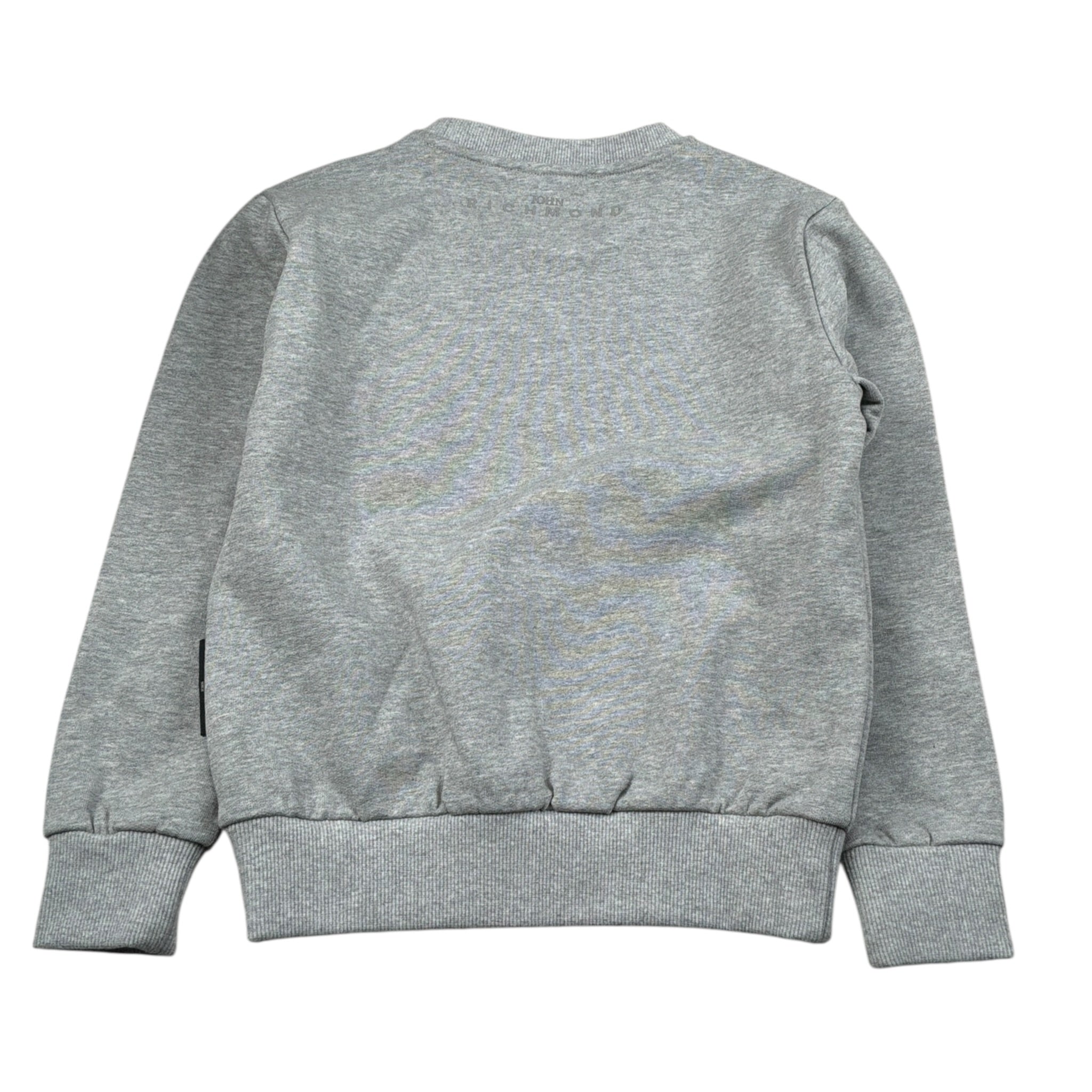 John Richmond Felpa tinta unita Girocollo con Logo Grigio per Bambino RBA26118FE GRIGIO JOHN RICHMOND 