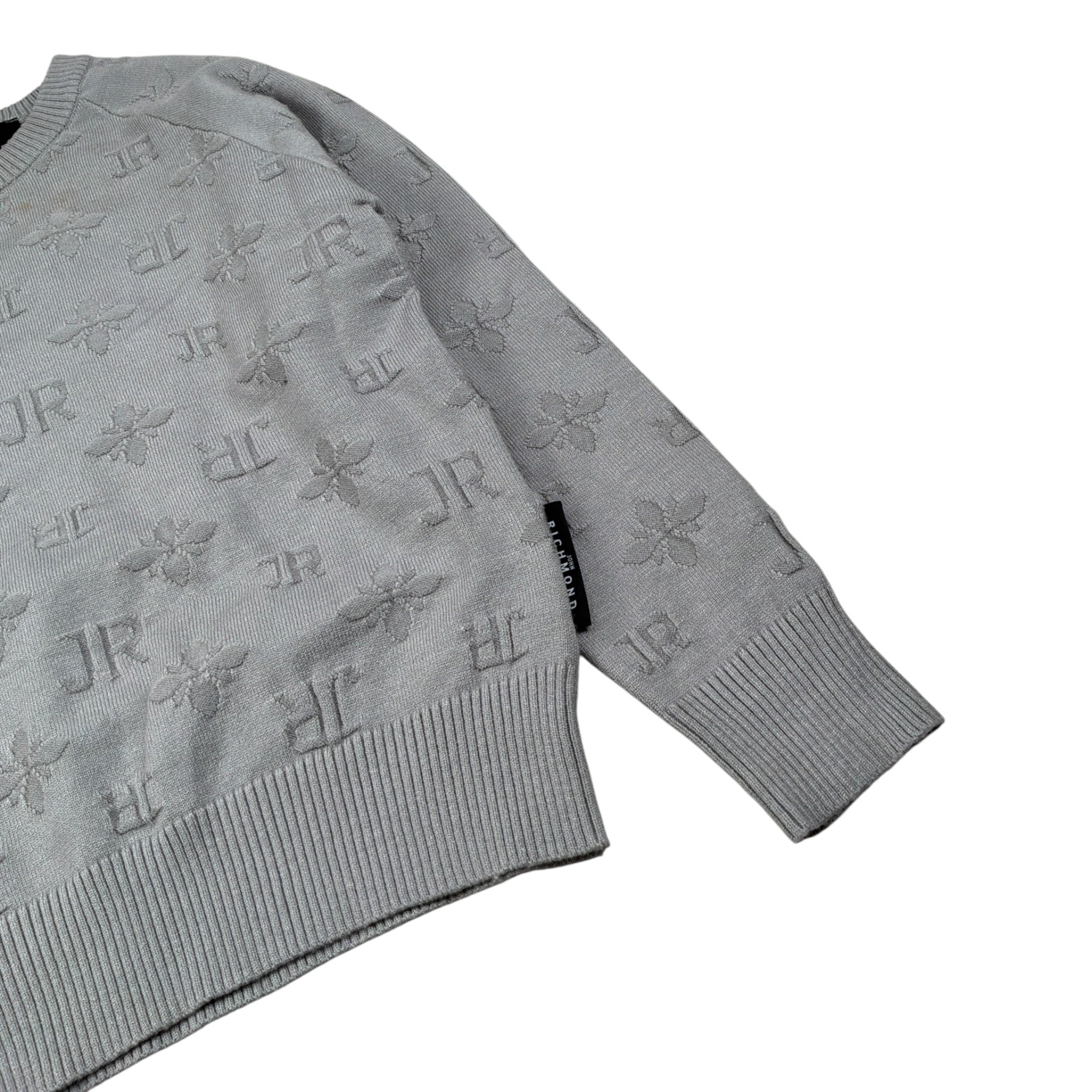 John Richmond Maglia tinta unita Logata Grigio per Bambina RBA26121MA GRIGIO JOHN RICHMOND 