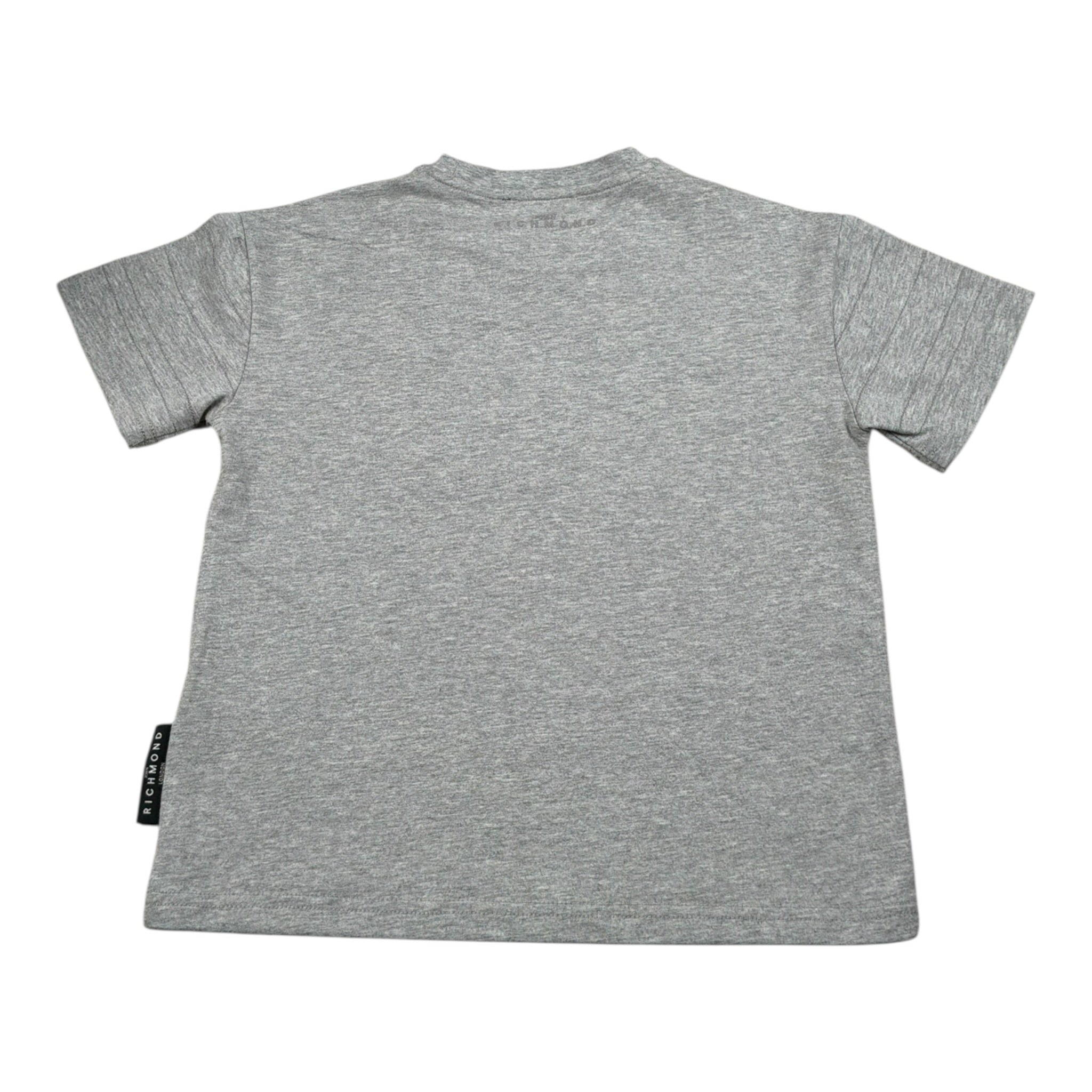 John Richmond T-Shirt tinta unita Girocollo Grigio per Bambino RBA26123TS GRIGIO JOHN RICHMOND 