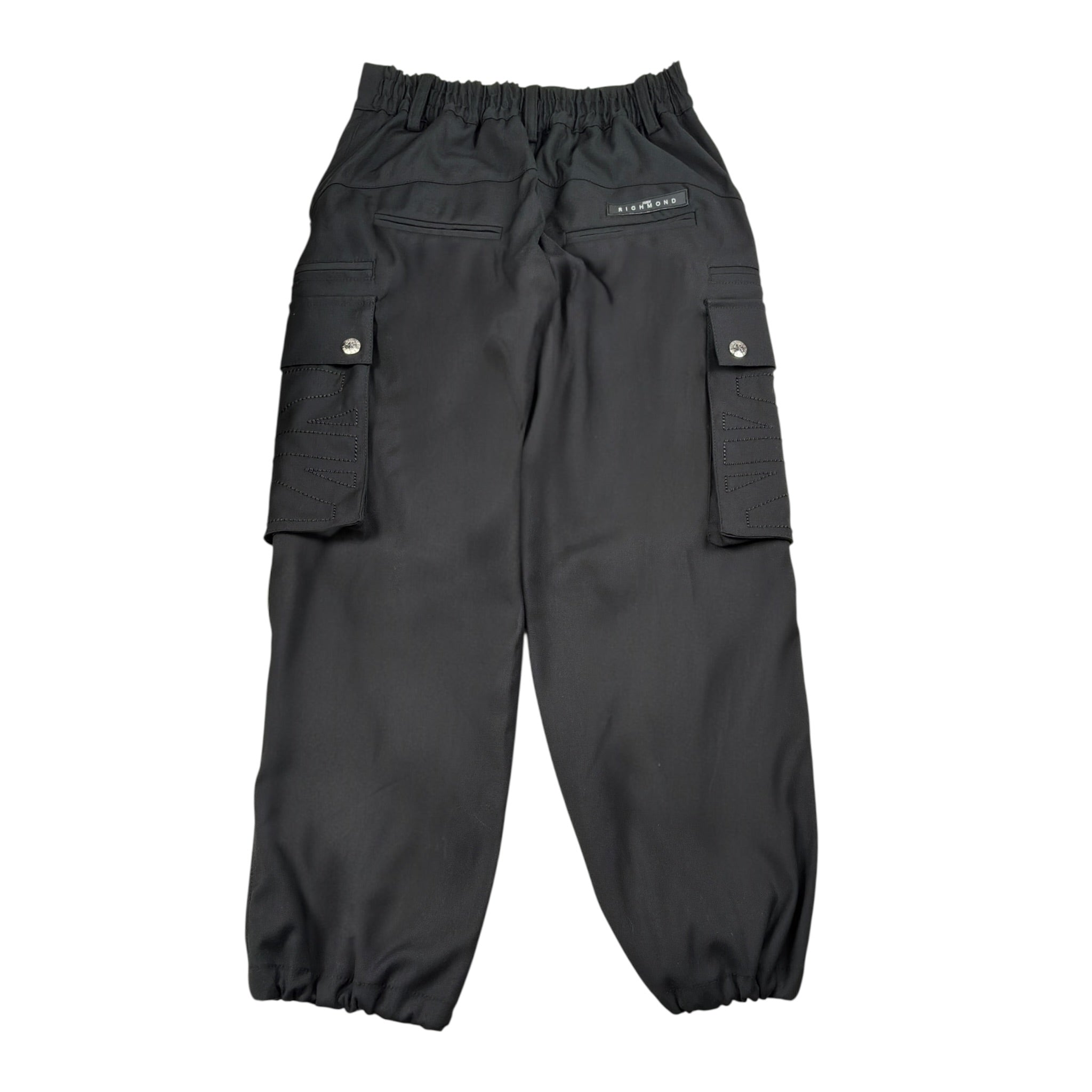 John Richmond Pantalone tinta unita con Elastico In Vita Nero per Bambino RBA26130PA NERO JOHN RICHMOND 