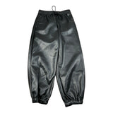 John Richmond Pantalone tinta unita In Ecopelle Nero per Bambino RBA26137PA NERO JOHN RICHMOND 