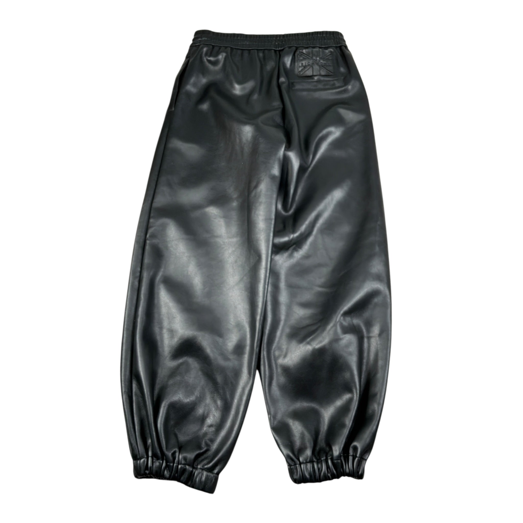 John Richmond Pantalone tinta unita In Ecopelle Nero per Bambino RBA26137PA NERO JOHN RICHMOND 