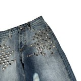 John Richmond Jeans tinta unita con Applicazioni Blu per Bambino RBA26145JE BLU JOHN RICHMOND 