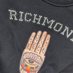 John Richmond Felpa tinta unita con Stampa Nero per Bambina RBA26152FE NERO JOHN RICHMOND 
