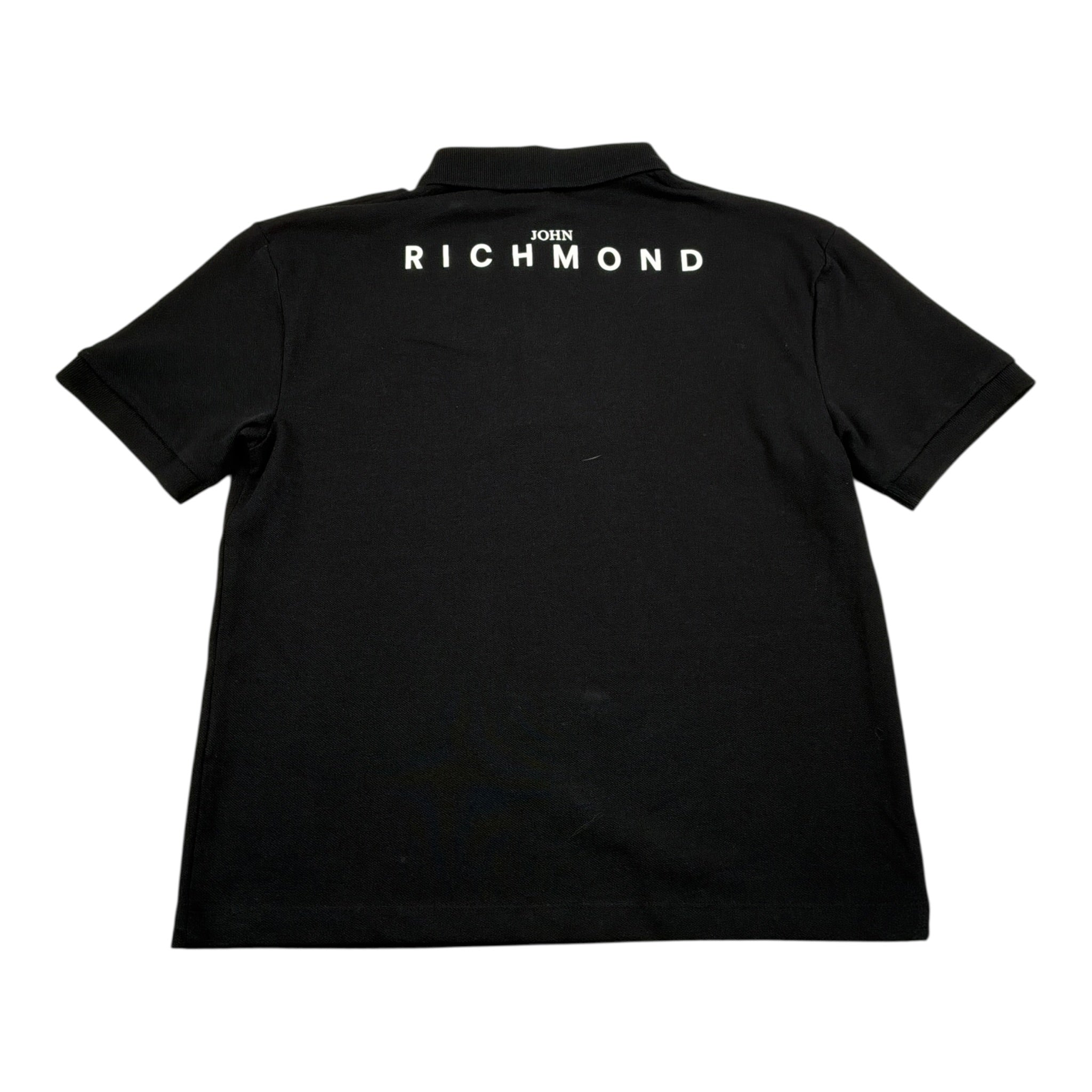 John Richmond Polo Mezza Manica tinta unita con Logo Nero per Bambino RBA26160PO NERO JOHN RICHMOND 