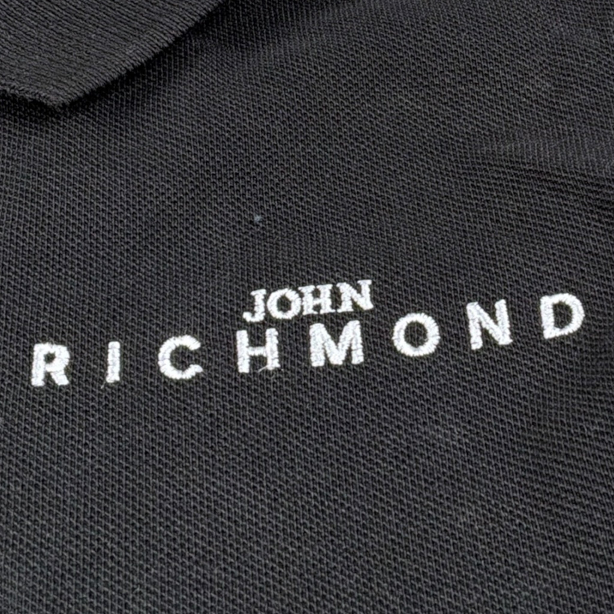 John Richmond Polo Manica Lunga tinta unita con Logo Nero per Bambino RBA26161PO NERO JOHN RICHMOND 