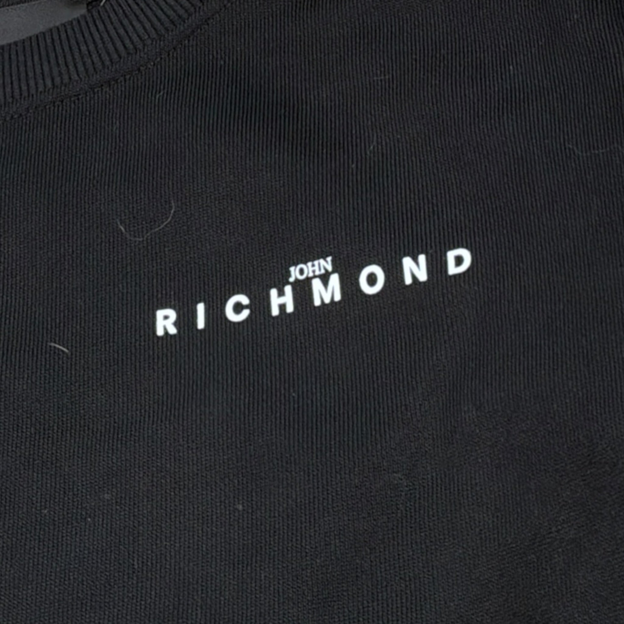 John Richmond Felpa Girocollo tinta unita con Stampa Nero per Bambino RBA26176FE NERO JOHN RICHMOND 
