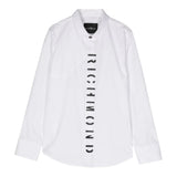John Richmond Camicia Manica Lunga tinta unita con Logo Bianco per Bambino RBP23139CA BIANCO JOHN RICHMOND 