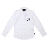 John Richmond Camicia tinta unita con Stampa Bianco per Bambino RBP25028CA BIANCO JOHN RICHMOND 