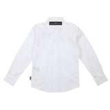 John Richmond Camicia tinta unita con Stampa Bianco per Bambino RBP25028CA BIANCO JOHN RICHMOND 