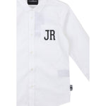 John Richmond Camicia tinta unita con Stampa Bianco per Bambino RBP25028CA BIANCO JOHN RICHMOND 