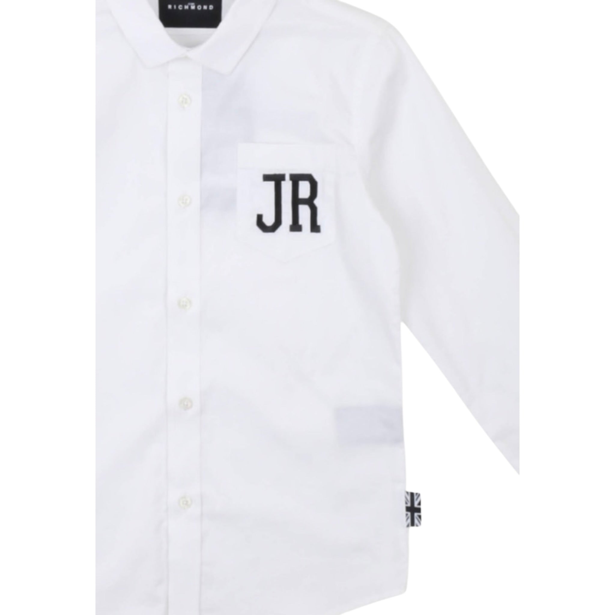 John Richmond Camicia tinta unita con Stampa Bianco per Bambino RBP25028CA BIANCO JOHN RICHMOND 
