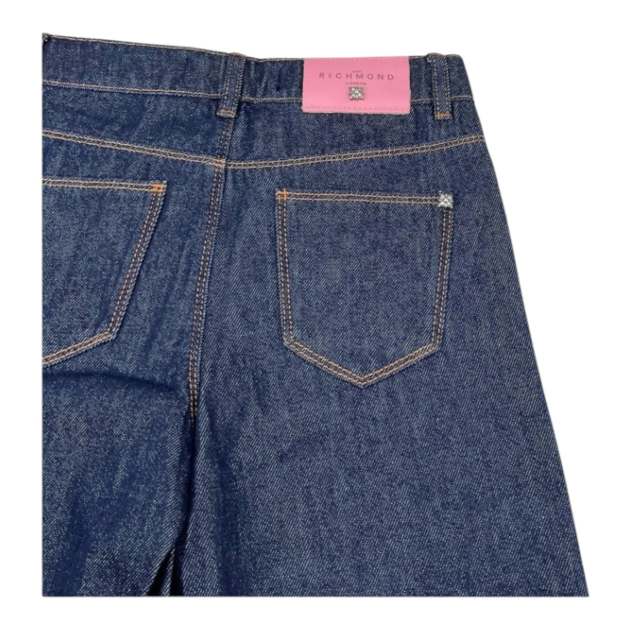 John Richmond Jeans tinta unita Modello Palazzo Blu per Bambina RGA25021JEX BLU JOHN RICHMOND 