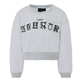 John Richmond Felpa Chiusa Girocollo tinta unita con Stampa Grigio per Bambina RGA25034FE GRIGIO JOHN RICHMOND 