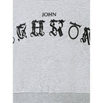 John Richmond Felpa Chiusa Girocollo tinta unita con Stampa Grigio per Bambina RGA25034FE GRIGIO JOHN RICHMOND 