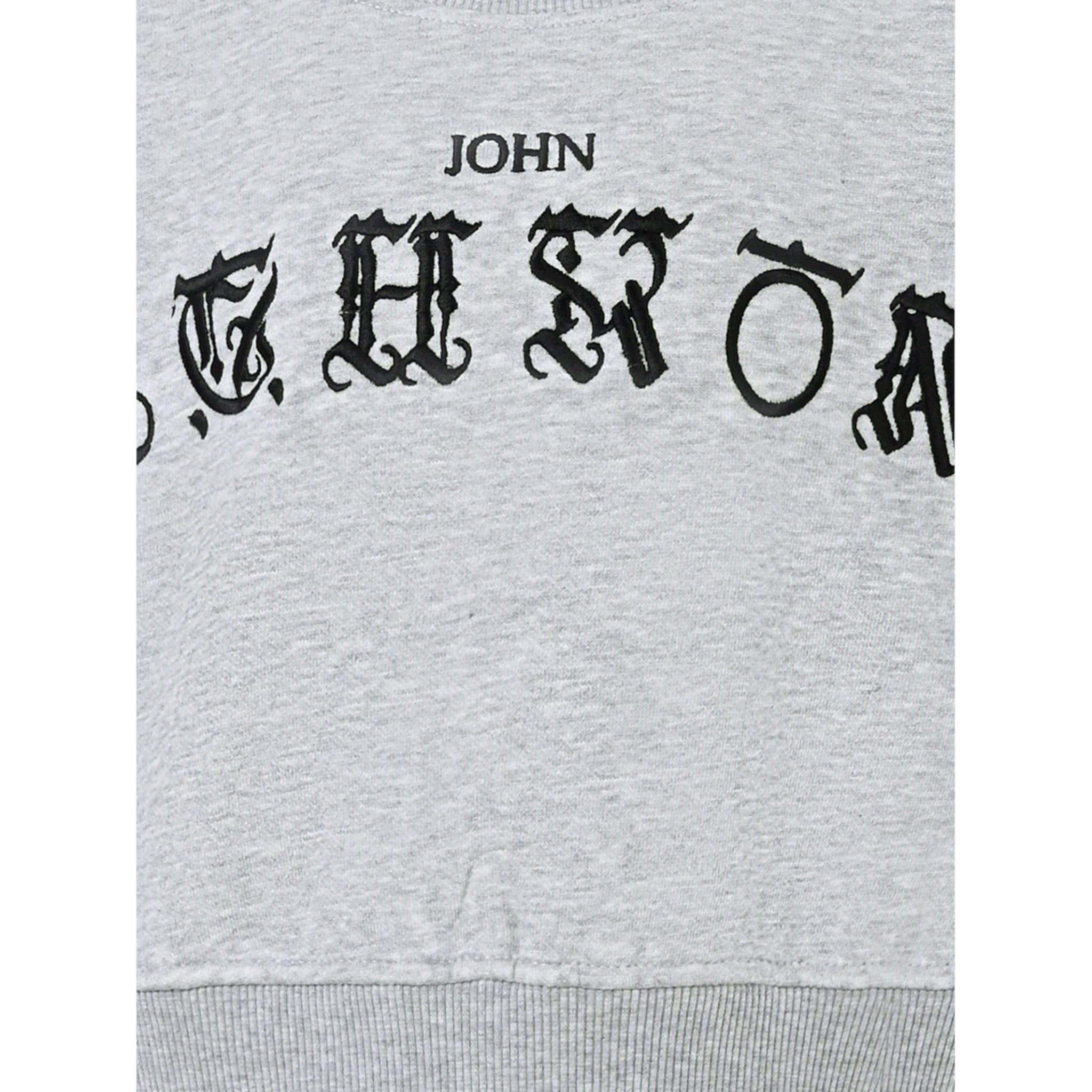 John Richmond Felpa Chiusa Girocollo tinta unita con Stampa Grigio per Bambina RGA25034FE GRIGIO JOHN RICHMOND 