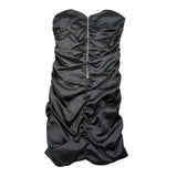 John Richmond Abito tinta unita con Zip Nero per Bambina RGA25069VEX NERO JOHN RICHMOND 