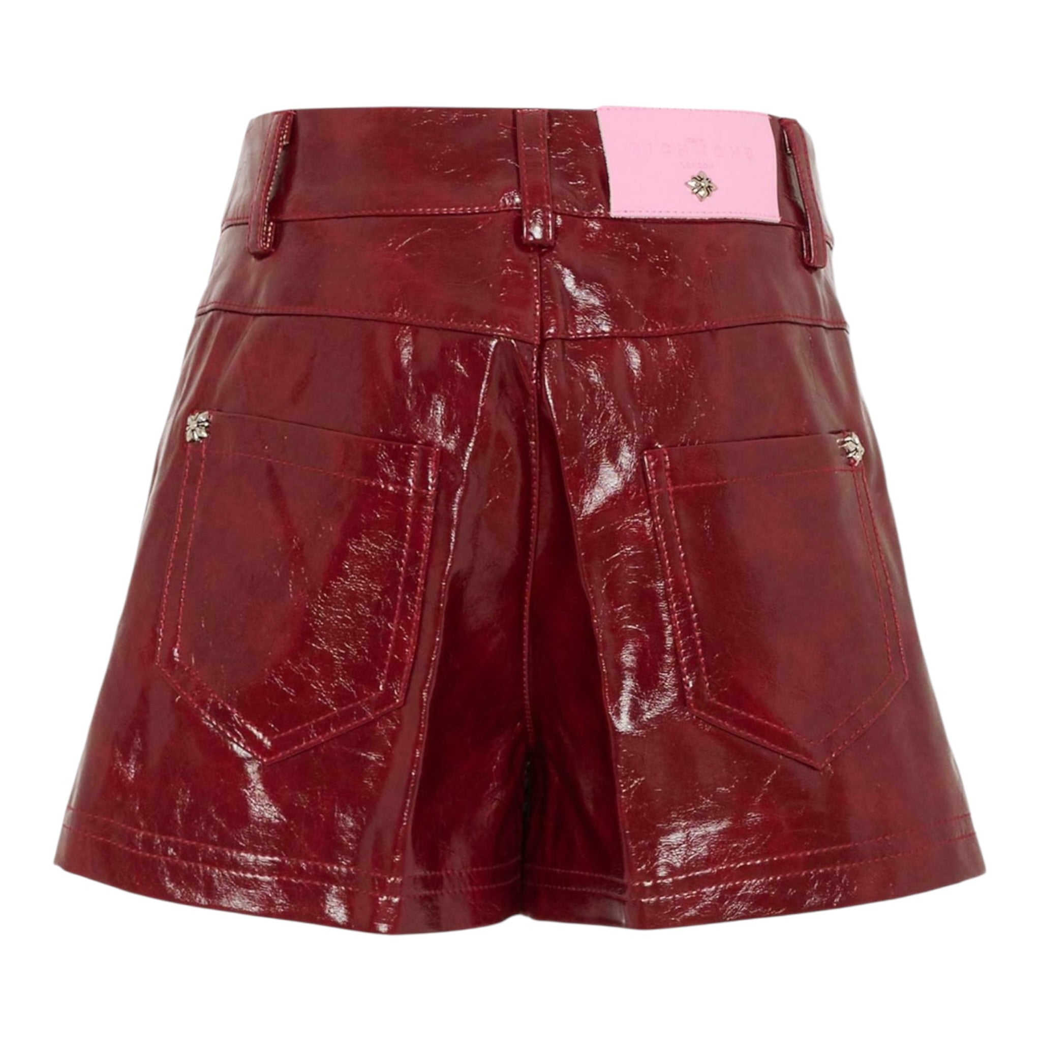 John Richmond Short tinta unita In Ecopelle Bordeaux per Bambina RGA25098SHJ BORDEAUX JOHN RICHMOND 