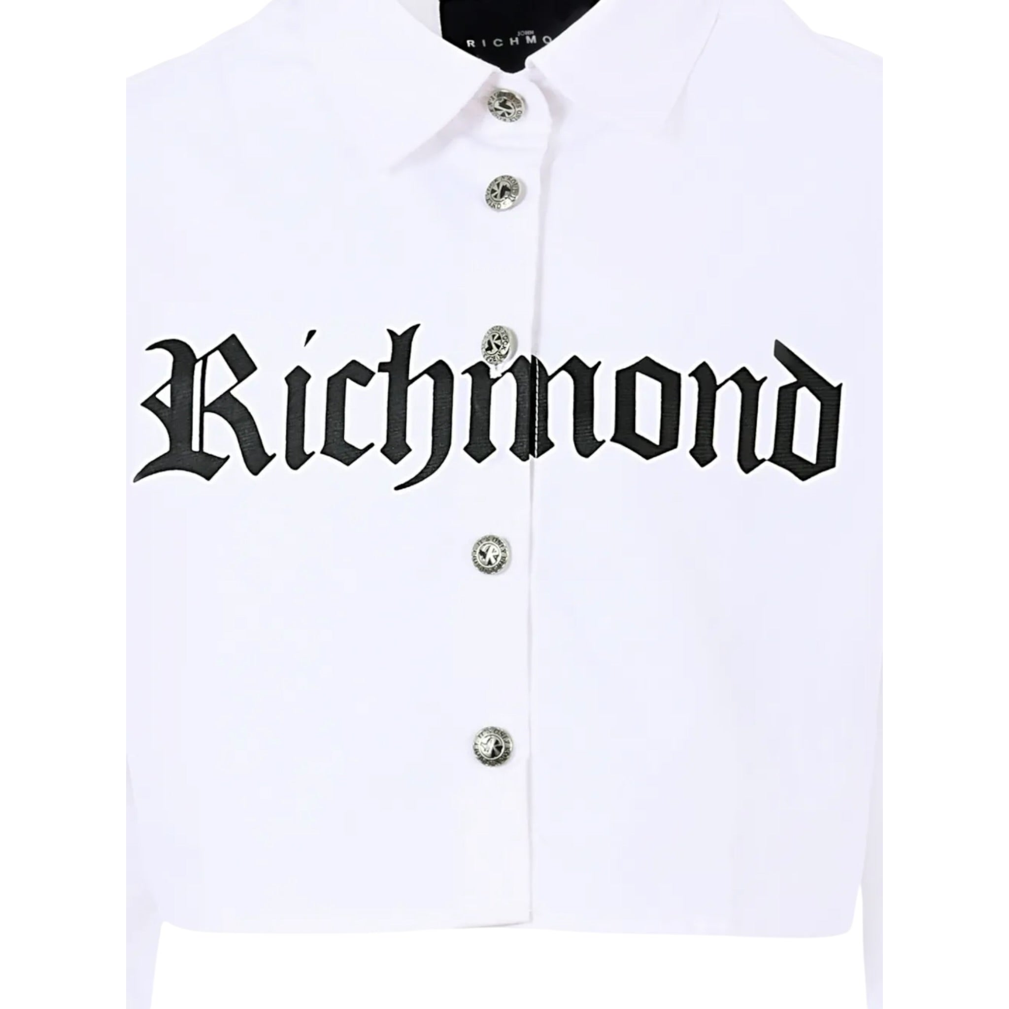 John Richmond Camicia Manica Lunga Itnta Unita Modello Crop Bianco per Bambina RGA25116CAJ BIANCO JOHN RICHMOND 