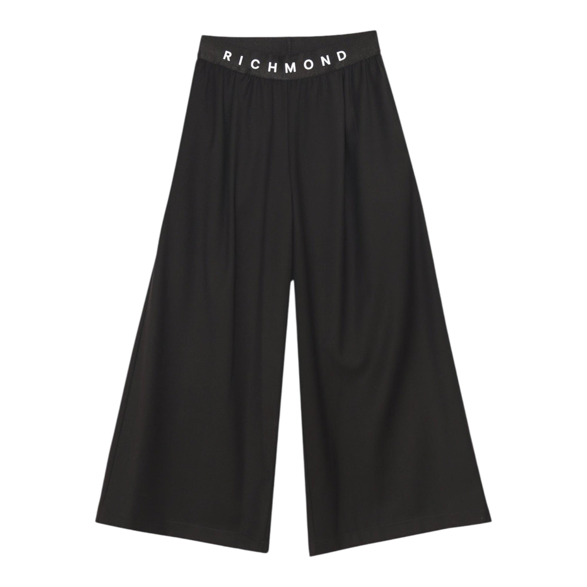 John Richmond Pantalone tinta unita Modello Palazzo Nero per Bambina RGA25216PAJ NERO JOHN RICHMOND 