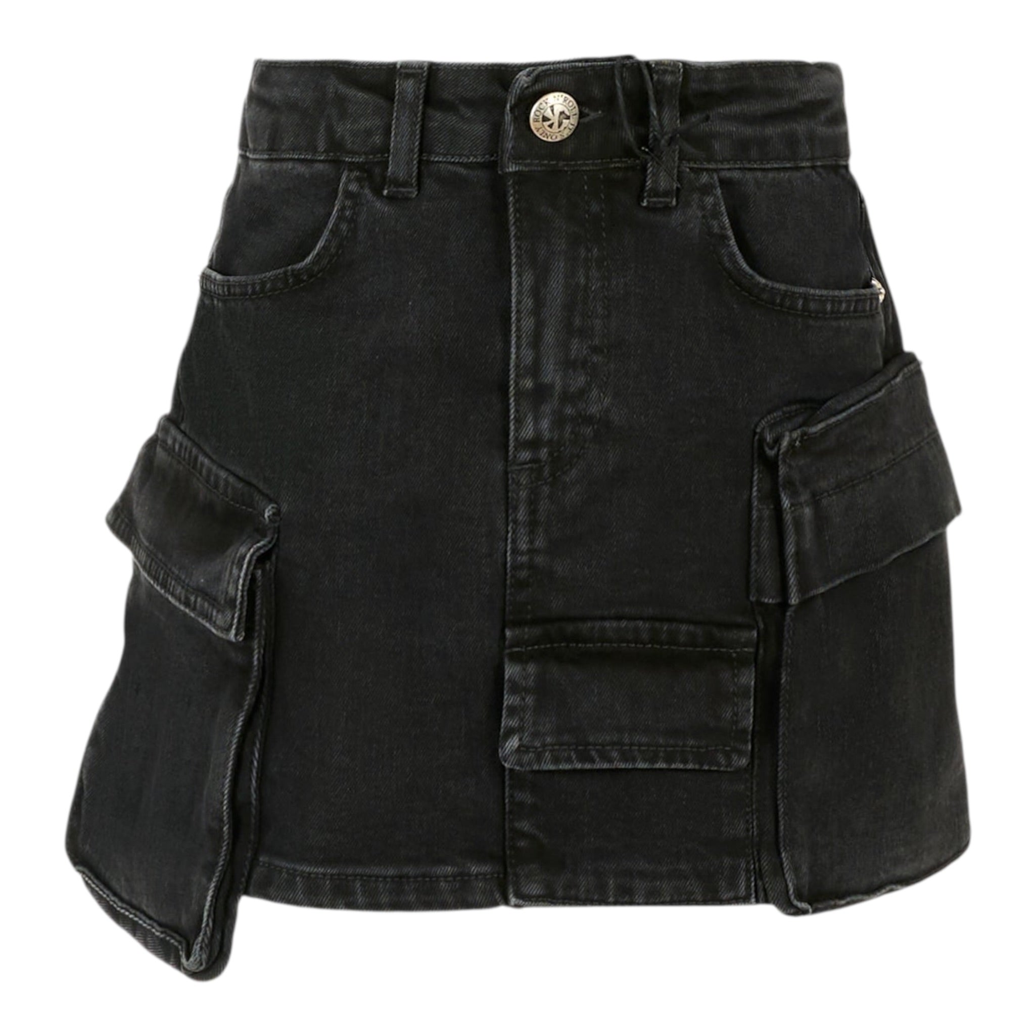 John Richmond Gonna In Denim tinta unita Nero per Bambina RGA25218GOX NERO JOHN RICHMOND 