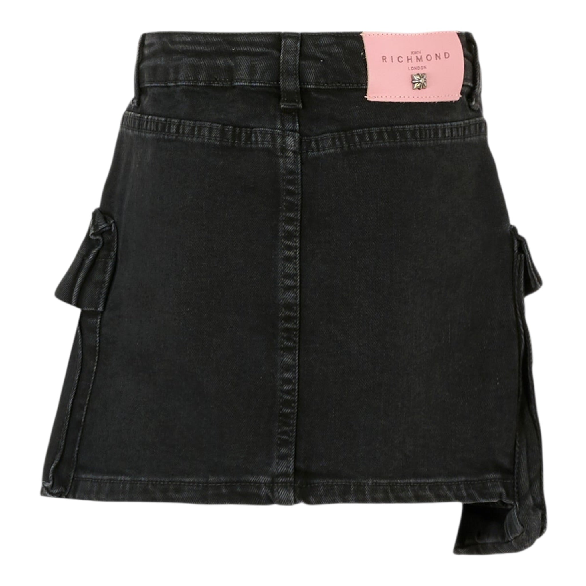 John Richmond Gonna In Denim tinta unita Nero per Bambina RGA25218GOX NERO JOHN RICHMOND 