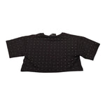 John Richmond T-Shirt Girocollo tinta unita con Logo Nero per Bambina RGA26013TS NERO JOHN RICHMOND 