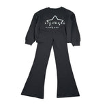 John Richmond Completo tinta unita 2Pz Felpa-Pantalone Nero per Bambina RGA26017CF NERO JOHN RICHMOND 