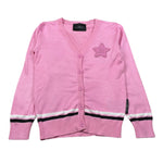 John Richmond Cardigan Tint Unita con Logo Rosa per Bambina RGA26021CD ROSA JOHN RICHMOND 