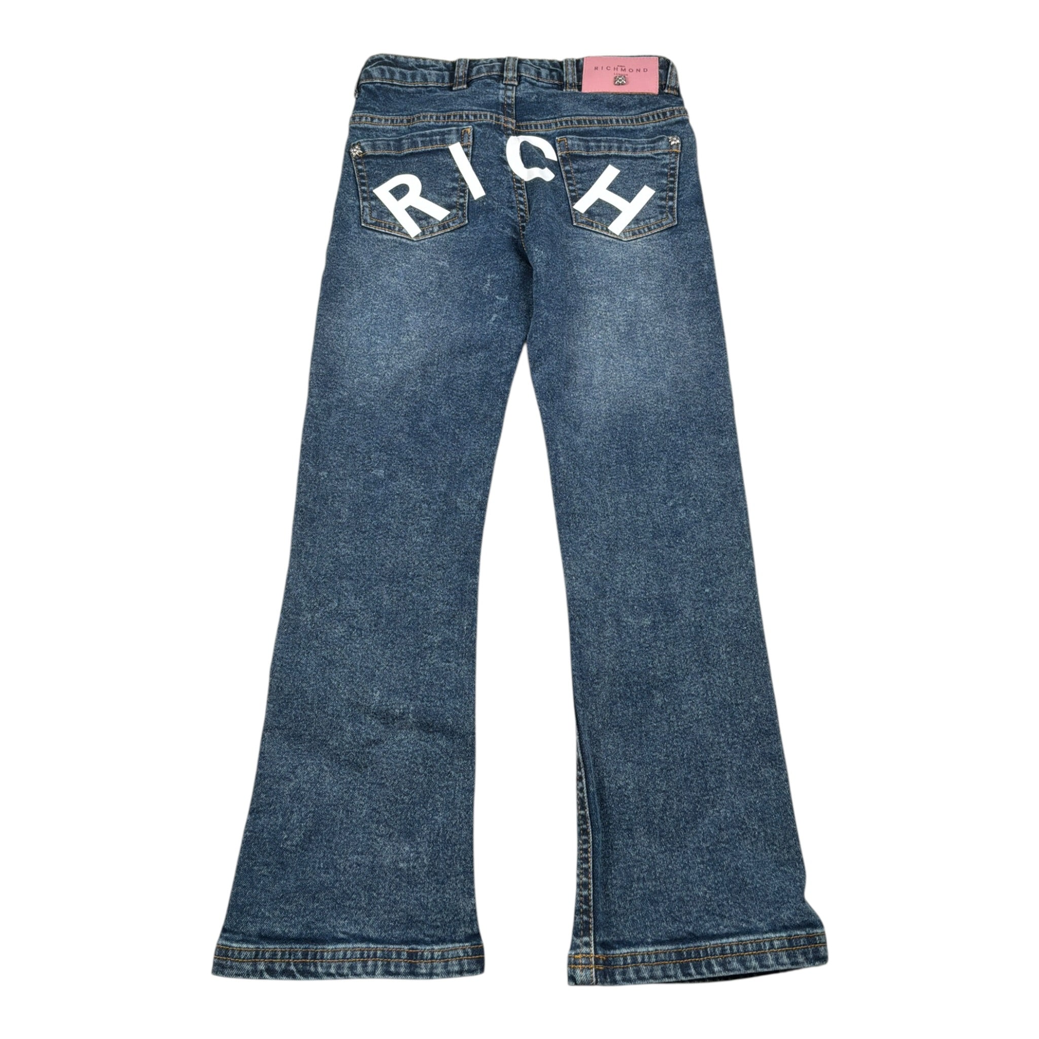 John Richmond Jeans tinta unita con Girovita Regolabile Blu per Bambina RGA26028JE BLU JOHN RICHMOND 