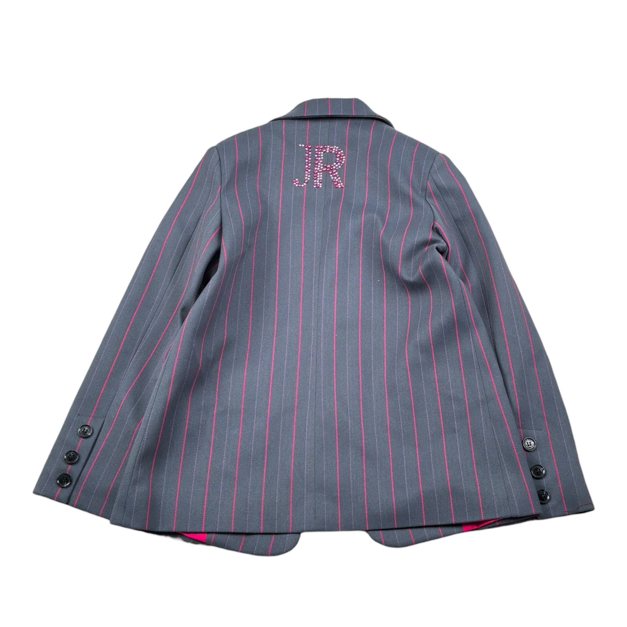 John Richmond Giacca tinta unita con Fantasia A Righe Grigio per Bambina RGA26034GC GRIGIO JOHN RICHMOND 