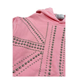 John Richmond Felpa Chiusa con Cappuccio tinta unita con Applicazioni Rosa per Bambina RGA26043FE ROSA JOHN RICHMOND 