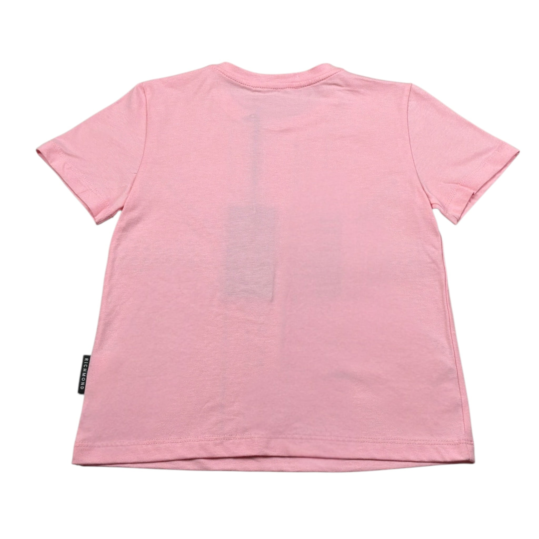 John Richmond T-Shirt Girocollo tinta unita con Applicazioni Rosa per Bambina RGA26044TS ROSA JOHN RICHMOND 