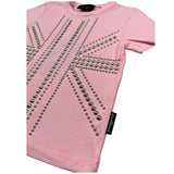 John Richmond T-Shirt Girocollo tinta unita con Applicazioni Rosa per Bambina RGA26044TS ROSA JOHN RICHMOND 