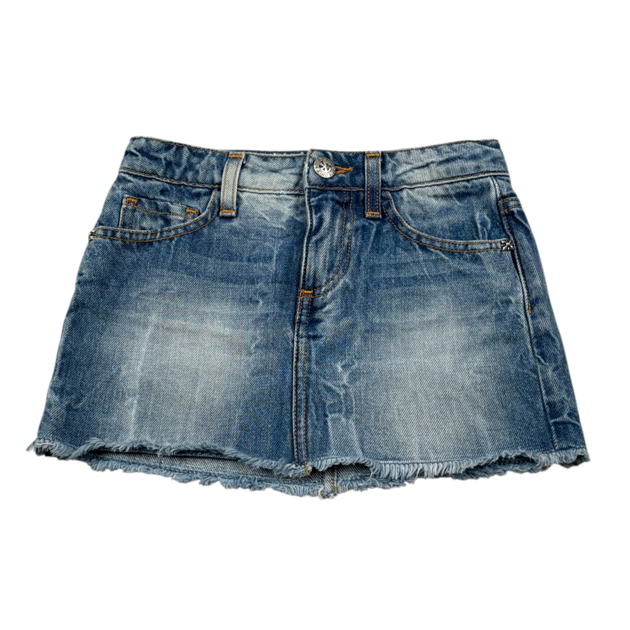 John Richmond Gonna In Denim tinta unita Xon Logo Azzurro per Bambina RGA26050GO AZZURRO JOHN RICHMOND 