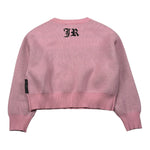 John Richmond Maglia tinta unita con Stampa Rosa per Bambina RGA26061MA ROSA JOHN RICHMOND 
