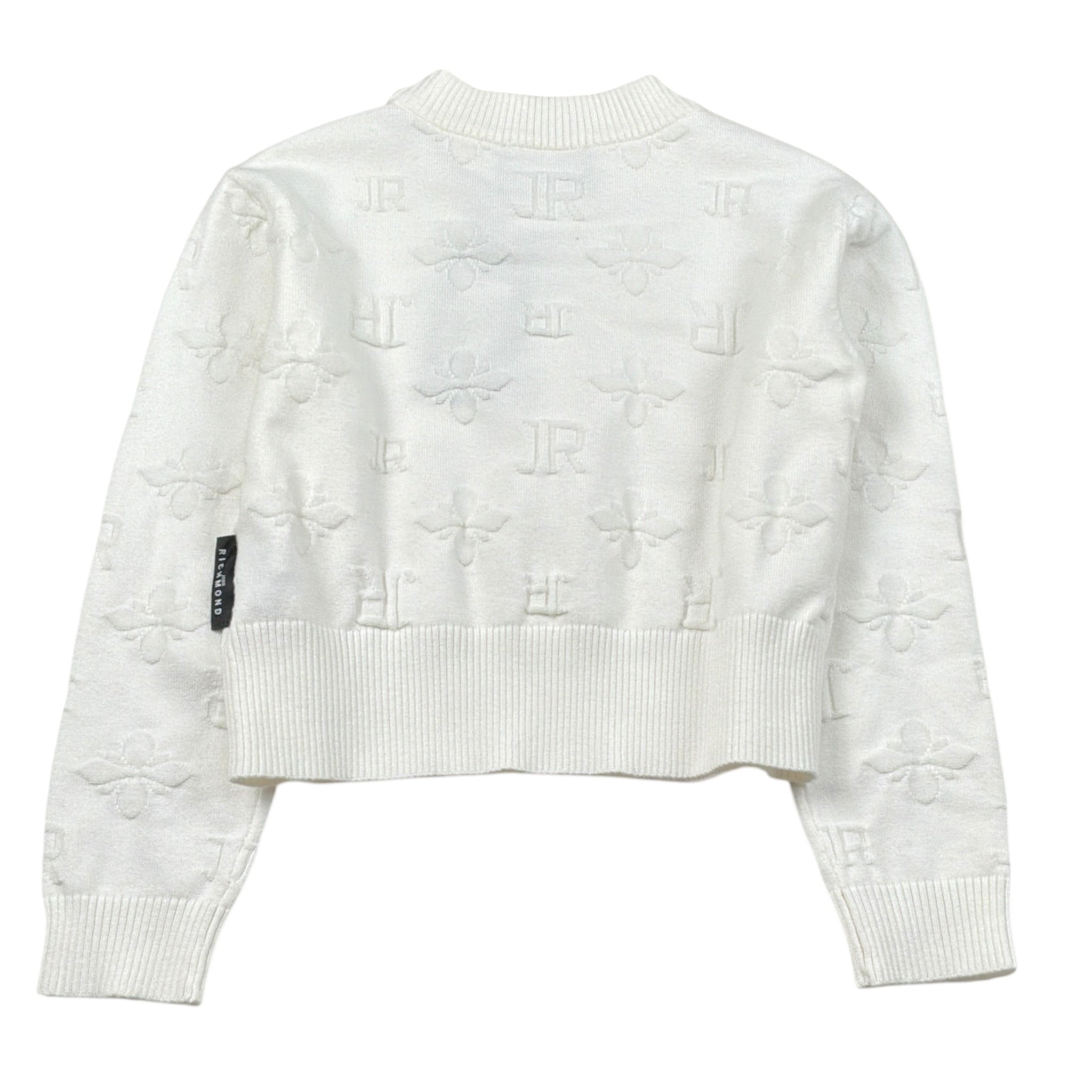 John Richmond Maglia tinta unita Logata Bianco per Bambina RGA26087MA BIANCO JOHN RICHMOND 