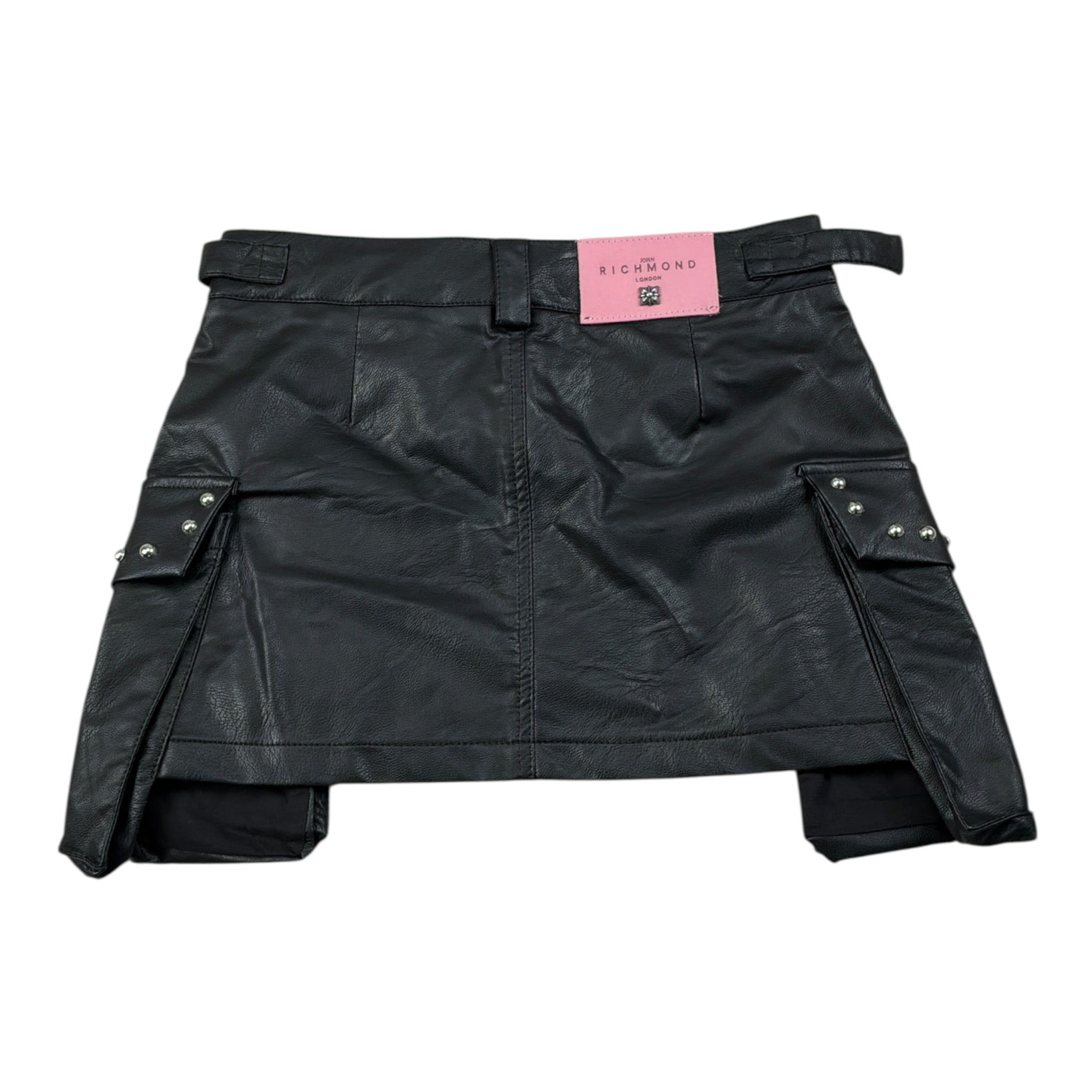 John Richmond Gonna tinta unita Ecopelle Nero per Bambina RGA26100GO NERO JOHN RICHMOND 