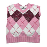John Richmond Gilet Scollo A V Bicolore Bianco/Rosa per Bambina RGA26130GL BIANCO/ROSA JOHN RICHMOND 