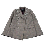 John Richmond Giacca Stampa Fantasia con Applicazioni Beige per Bambina RGA26133GC BEIGE JOHN RICHMOND 