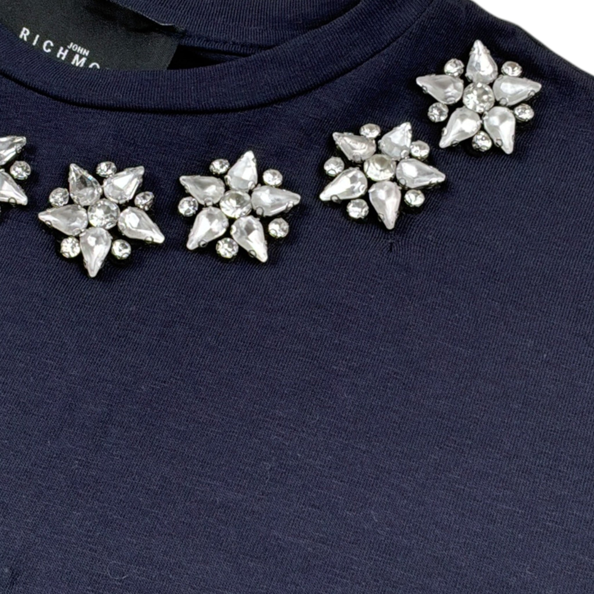 John Richmond T-Shirt tinta unita con Applicazioni Blu per Bambina RGA26141TS BLU JOHN RICHMOND 