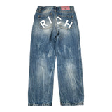 John Richmond Jeans tinta unita con Girovita Regolabile Azzurro per Bambina RGA26162JE AZZURRO JOHN RICHMOND 