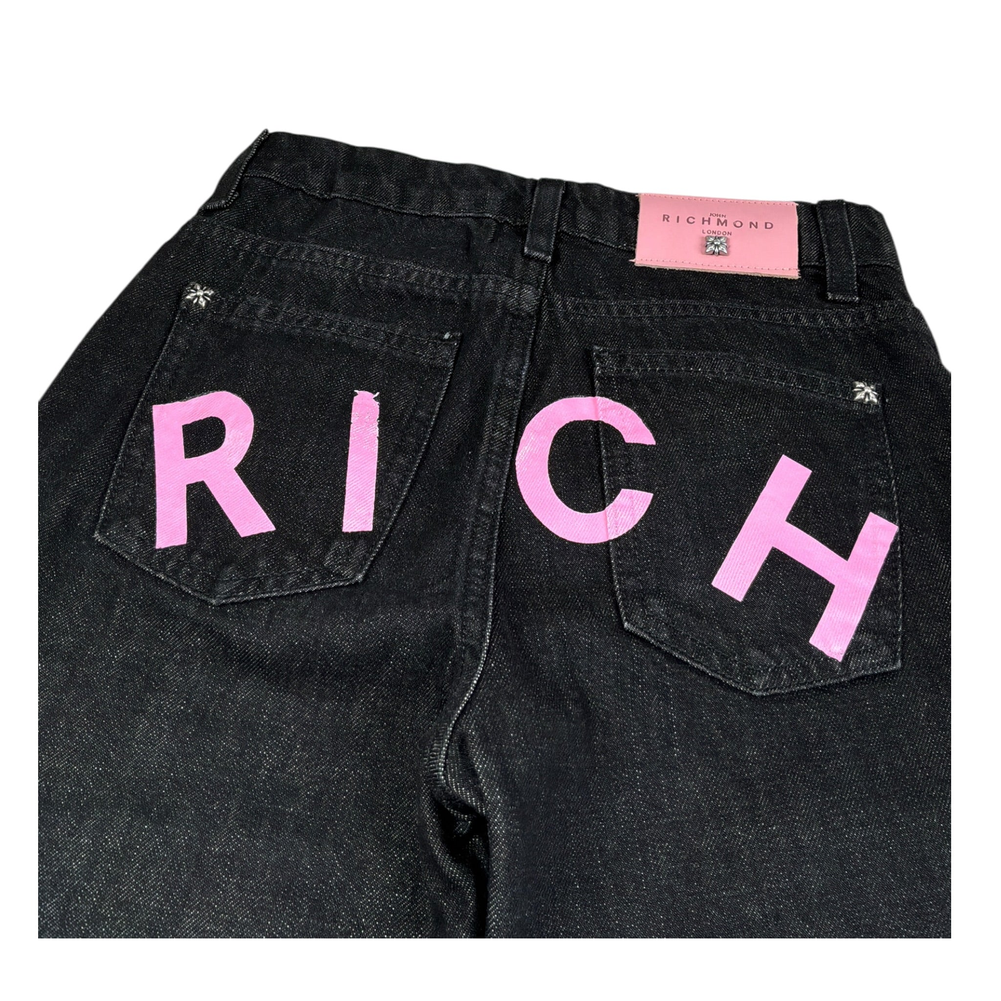 John Richmond Jeans tinta unita con Stampa Nero per Bambina RGA26163JE NERO JOHN RICHMOND 