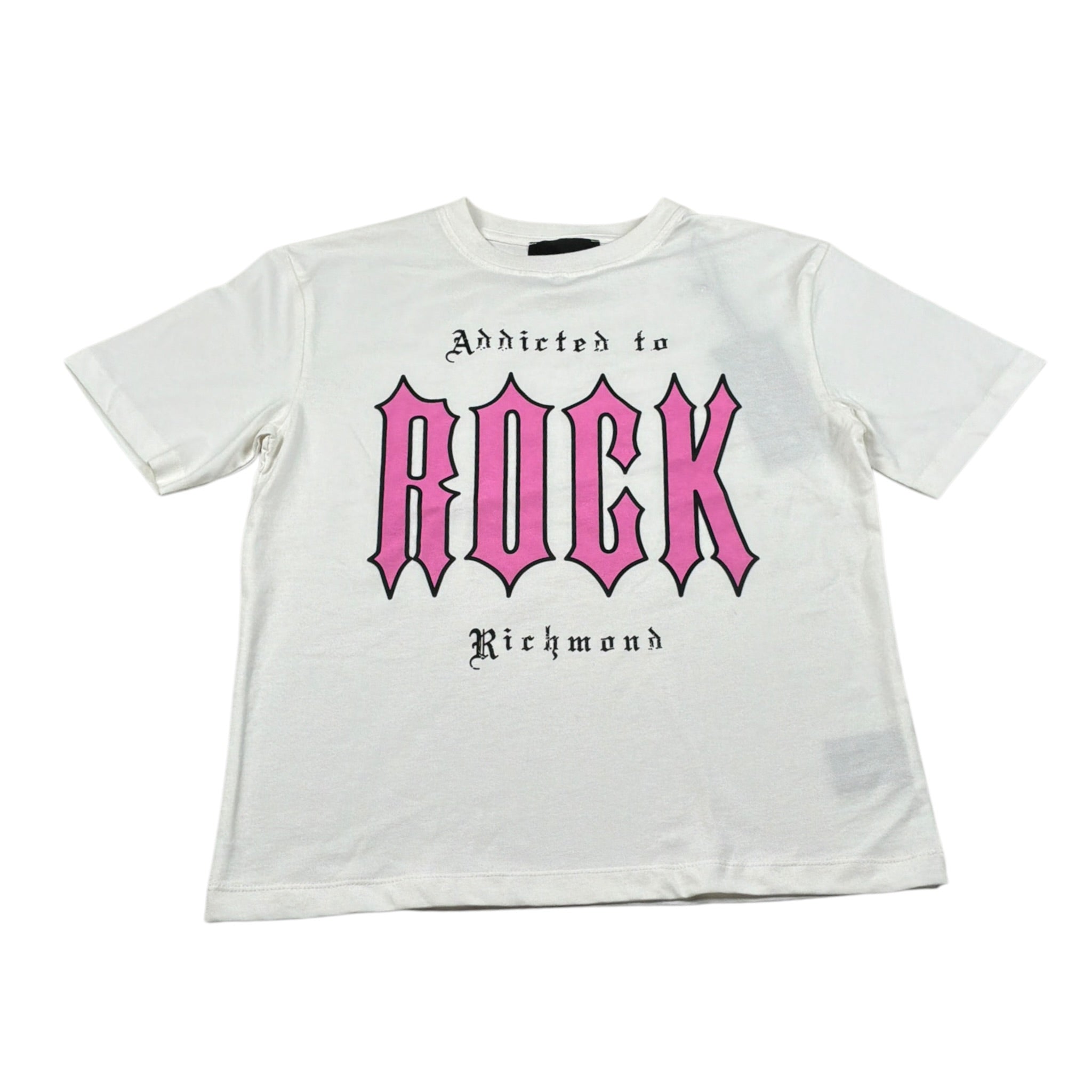 John Richmond T-Shirt Girocollo tinta unita con Stampa Bianco per Bambina RGA26165TS BIANCO JOHN RICHMOND 
