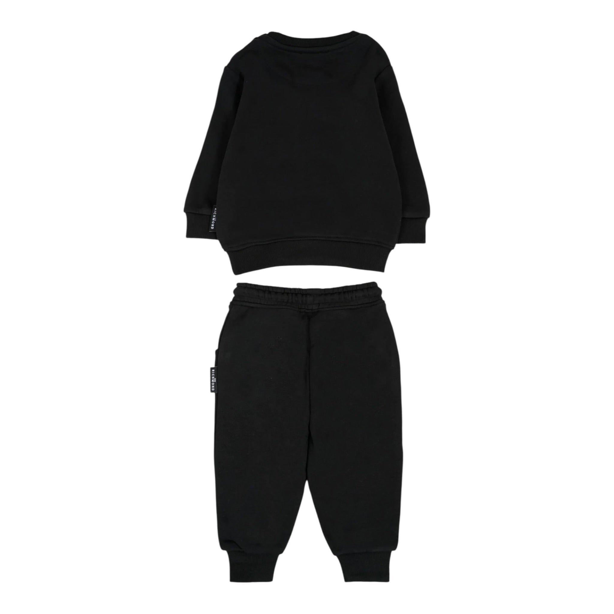 John Richmond Completo 2 Pezzi Felpa-Pantalone tinta unita Nero per Neonato RIA25003CFXX NERO JOHN RICHMOND 