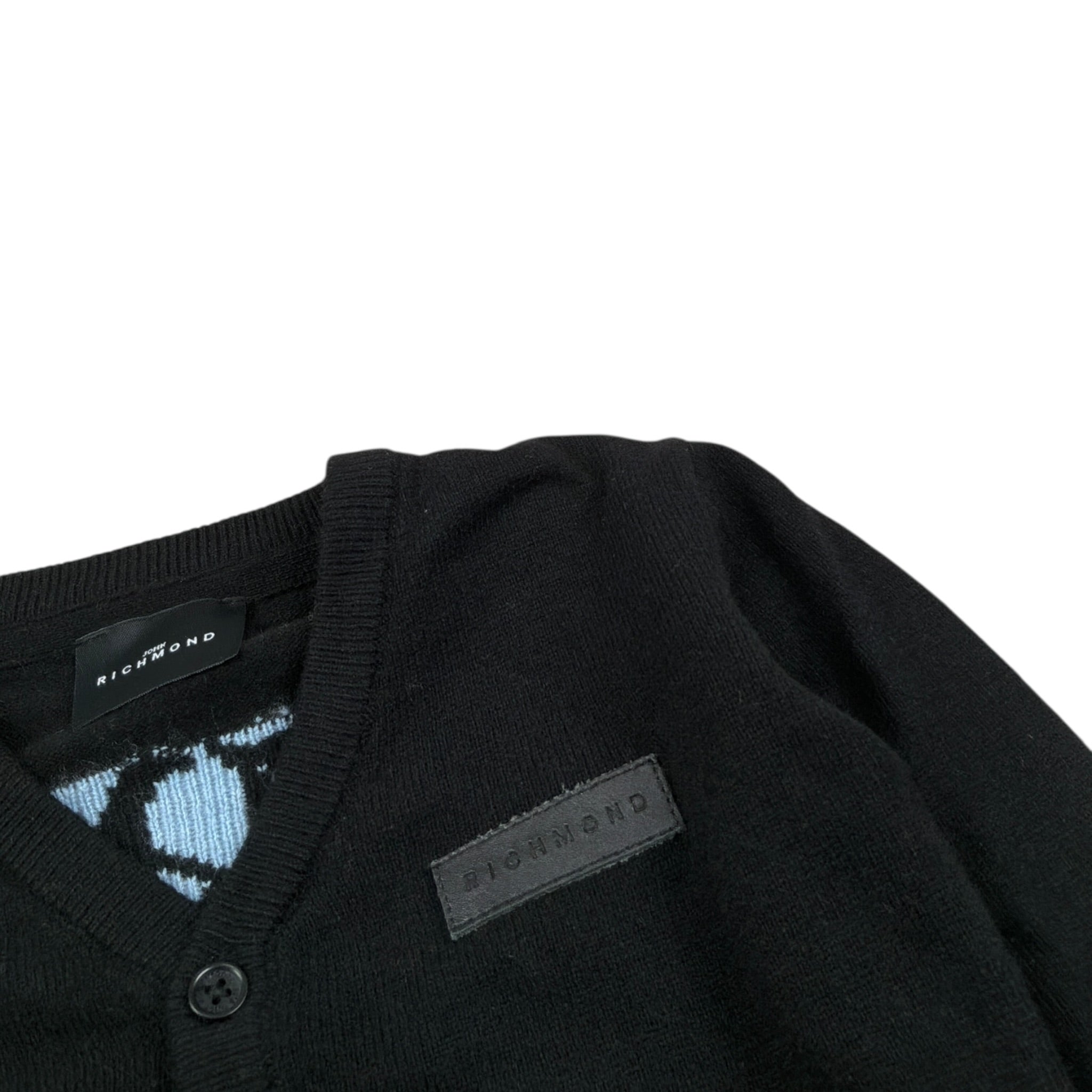 John Richmond Cardigan tinta unita con Logo Nero per Neonato RIA25010CD NERO JOHN RICHMOND 