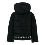 John Richmond Giubbino tinta unita con Cappuccio Stampe Logo Nero per Neonato RIA25011PIX NERO JOHN RICHMOND 