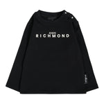 John Richmond Shirt Girocollo tinta unita con Stampa Nero per Neonato RIA25012TSOXX NERO JOHN RICHMOND 