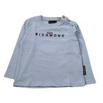 John Richmond Shirt Girocollo tinta unita con Stampa Azzurro per Neonato RIA25012TSX AZZURRO JOHN RICHMOND 