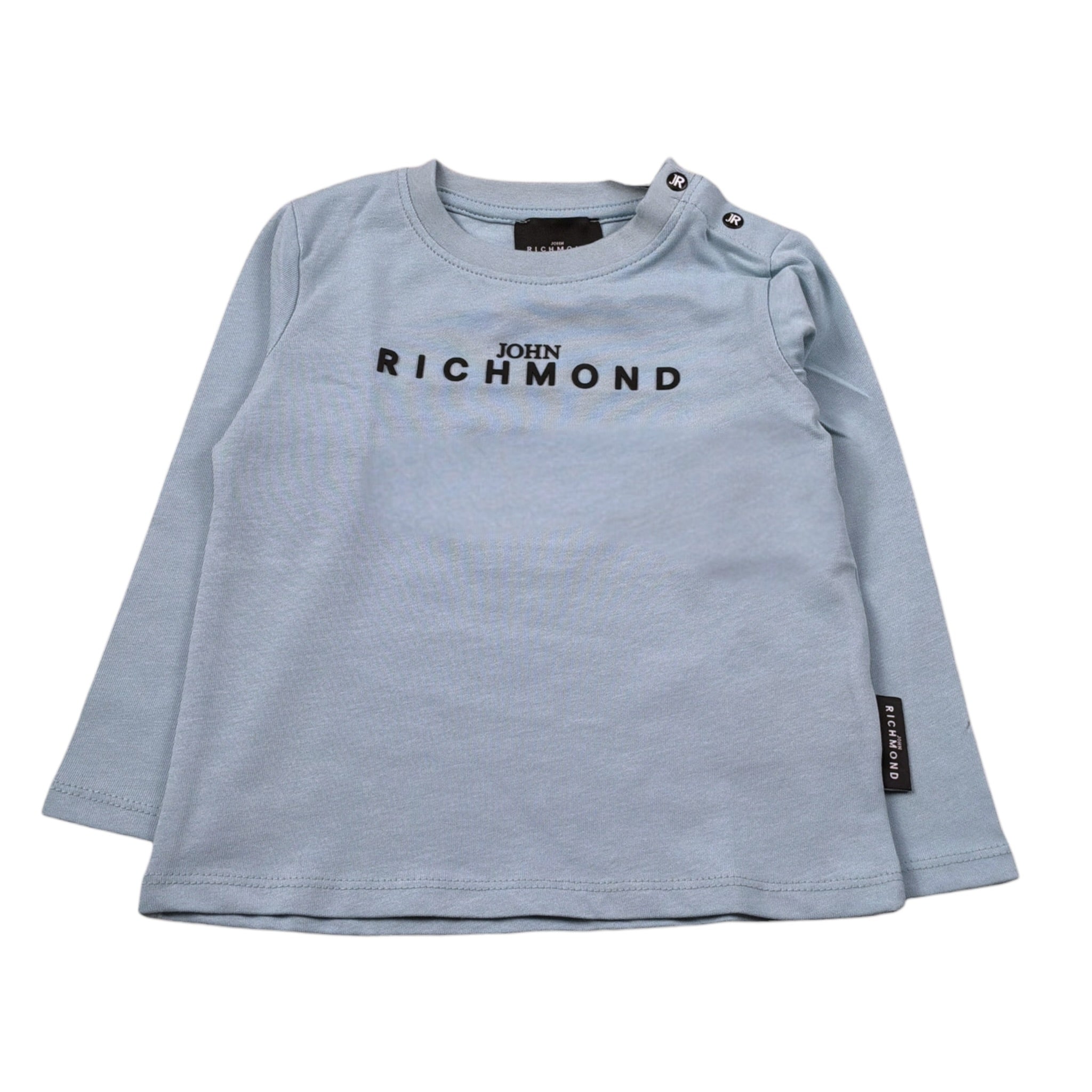 John Richmond Shirt Girocollo tinta unita con Stampa Azzurro per Neonato RIA25012TSX AZZURRO JOHN RICHMOND 